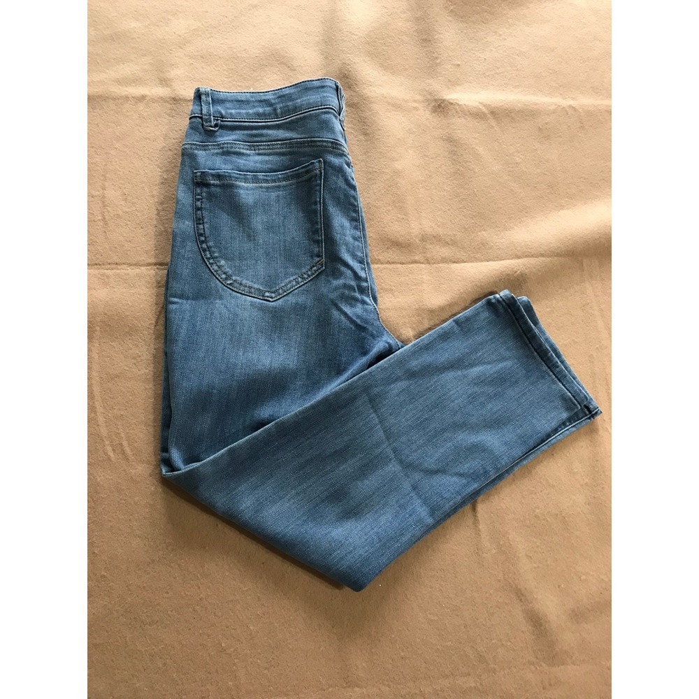 Y2K Democracy Ab Solution Straight Leg Jeans Medium Wash Blue Size 12 BN23637KE1